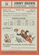 2001 Topps Archives #98 Jim Brown 62 back image