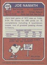 2001 Topps Archives #140 Joe Namath 73 back image