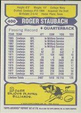 2001 Topps Archives #167 Roger Staubach 79 back image