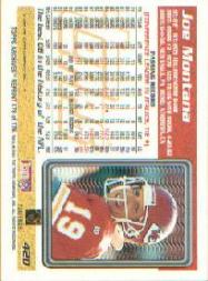 2001 Topps Archives #178 Joe Montana 95 back image