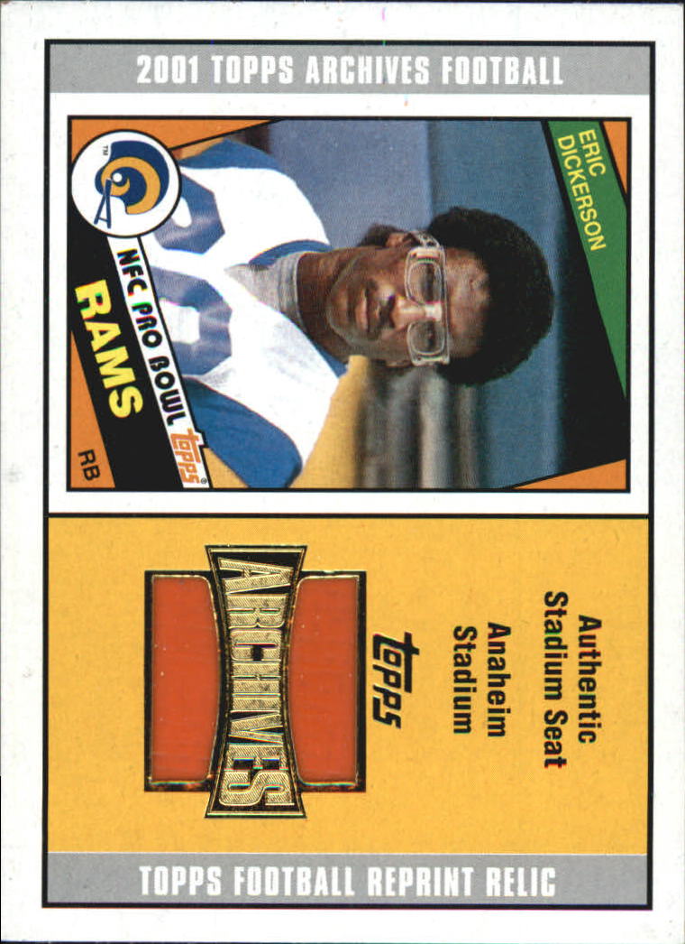 2001 Topps Archives Relic Seats #ASED Eric Dickerson