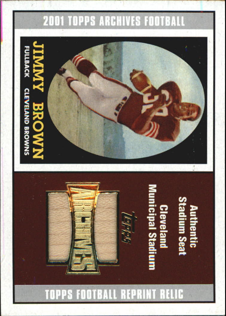 2001 Topps Archives Relic Seats #ASJB Jim Brown