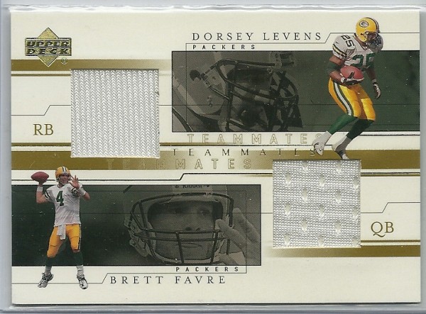 2001 Upper Deck Teammates Jerseys #FLT Brett Favre/Dorsey Levens