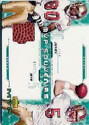 2001 Upper Deck MVP Souvenirs #GR Jeff Garcia/Jerry Rice