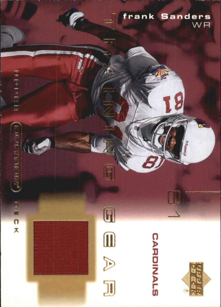 2001 Upper Deck Ovation Training Gear #TFS Frank Sanders
