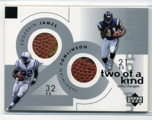 2001 Upper Deck Top Tier Two of a Kind Footballs #2KJT Edgerrin James/LaDainian Tomlinson