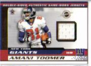 2001 Vanguard Double Sided Jerseys #46 Amani Toomer/Chris Sanders