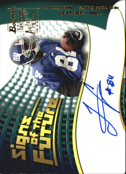 2002 Bowman Signs of the Future #SFTC Tim Carter D