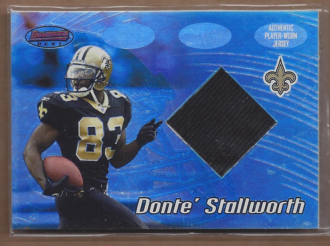 2002 Bowman's Best #103 Donte Stallworth JSY RC