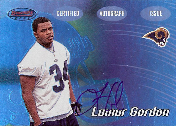 2002 Bowman's Best #149 Lamar Gordon AU RC