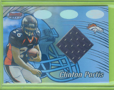 2002 Bowman's Best Blue #117 Clinton Portis JSY