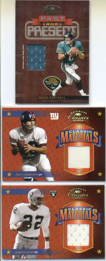 2002 Donruss Classics Classic Materials #CM11 Fran Tarkenton/250
