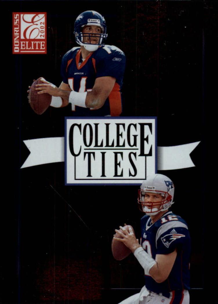 2002 Donruss Elite College Ties #CT15 Brian Griese/Tom Brady