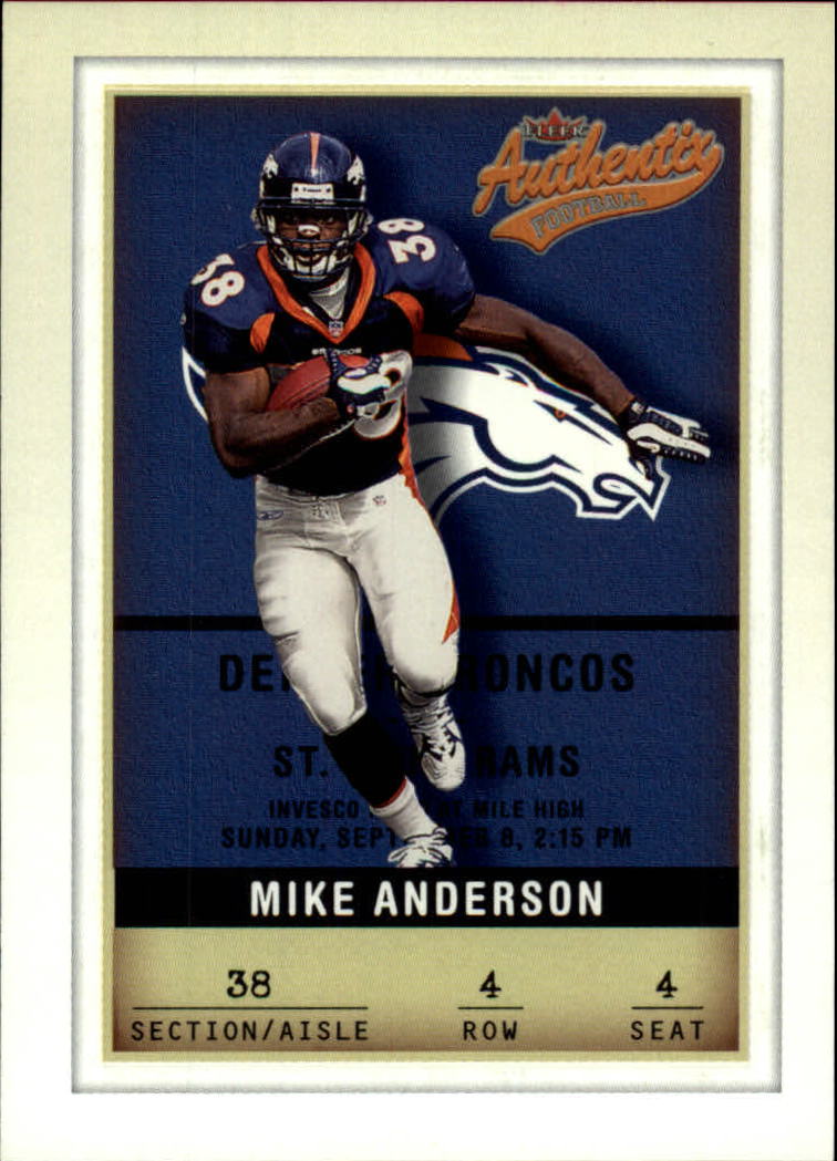2002 Fleer Authentix #4 Mike Anderson