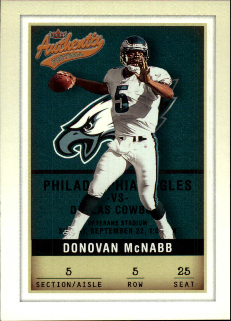 2002 Fleer Authentix #5 Donovan McNabb