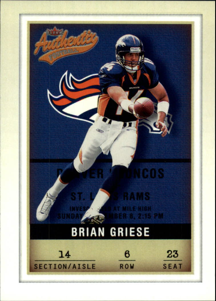 2002 Fleer Authentix #6 Brian Griese