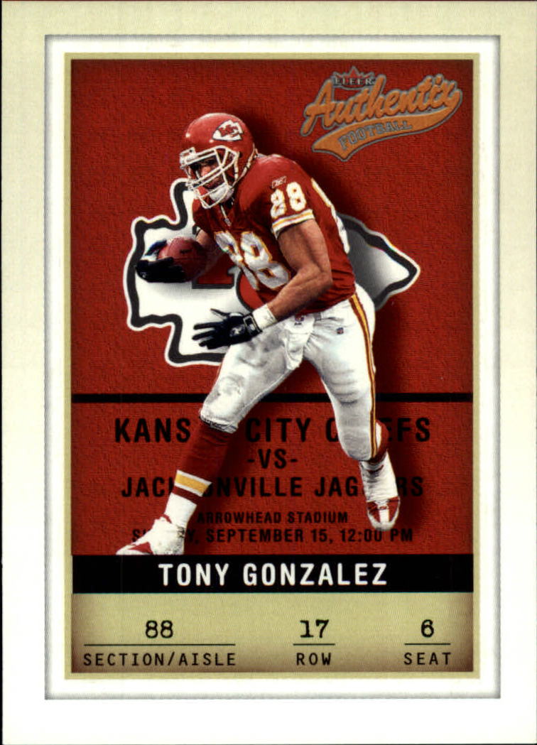 2002 Fleer Authentix #17 Tony Gonzalez