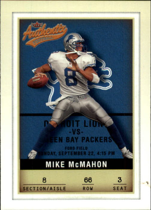 2002 Fleer Authentix #66 Mike McMahon