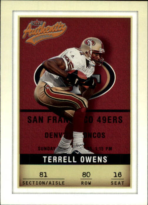 2002 Fleer Authentix #80 Terrell Owens
