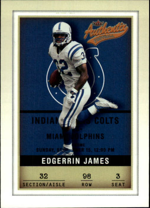 2002 Fleer Authentix #98 Edgerrin James