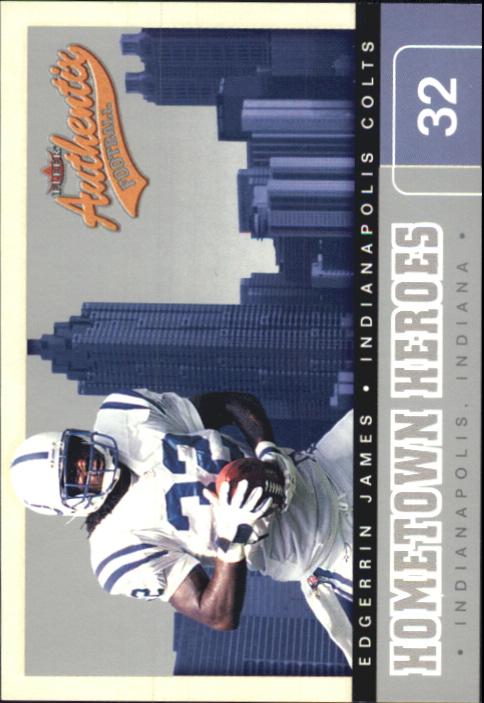 2002 Fleer Authentix Hometown Heroes #14 Edgerrin James