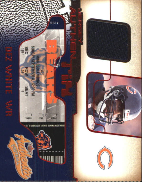 2002 Fleer Authentix Jersey Authentix Ripped #JADW Dez White
