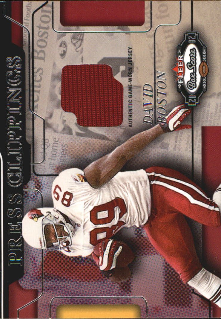 2002 Fleer Box Score Press Clippings Jerseys #3 David Boston