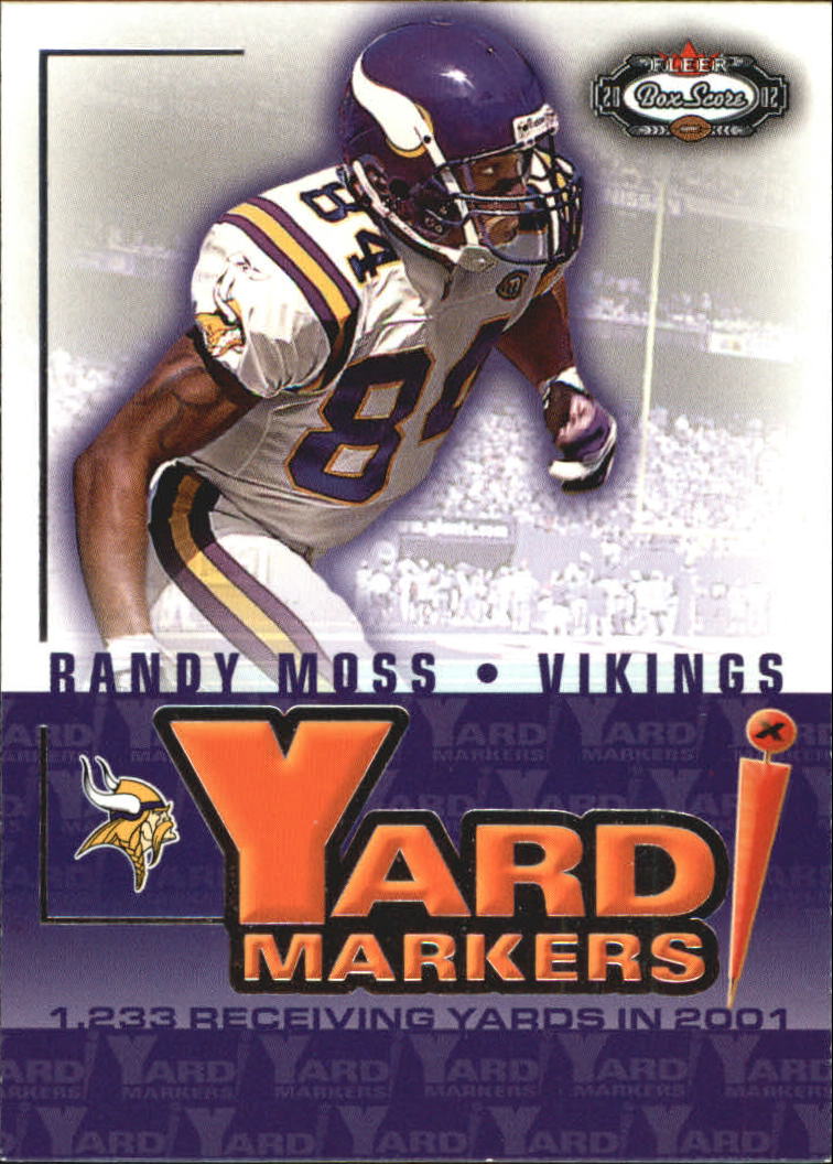 2002 Fleer Box Score Yard Markers #3 Randy Moss