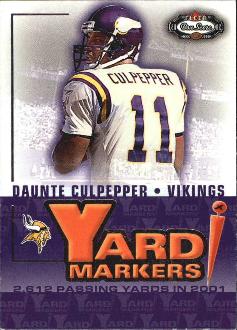 2002 Fleer Box Score Yard Markers #4 Daunte Culpepper