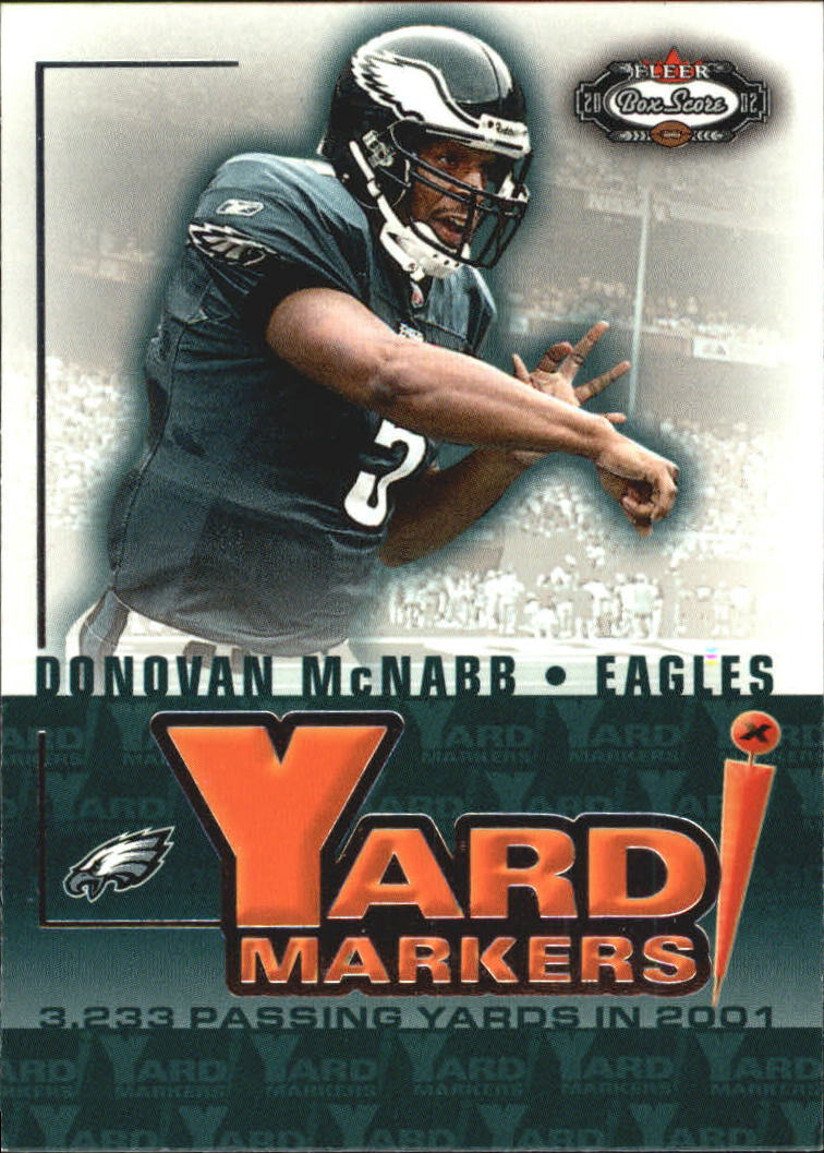 2002 Fleer Box Score Yard Markers #15 Donovan McNabb