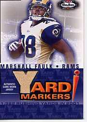 2002 Fleer Box Score Yard Markers Jerseys #5 Marshall Faulk