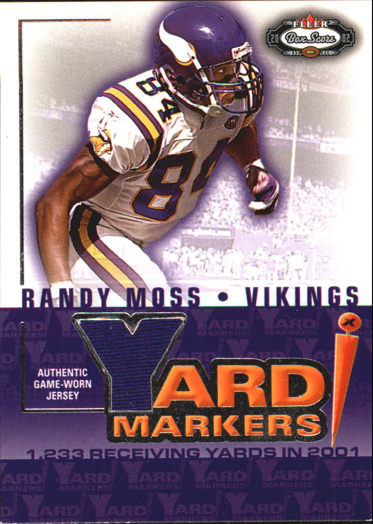 2002 Fleer Box Score Yard Markers Jerseys #15 Randy Moss