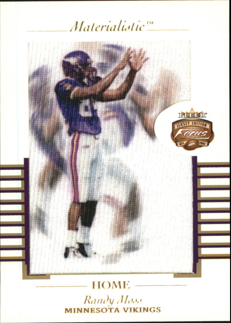 2002 Fleer Focus JE Materialistic Home #11 Randy Moss