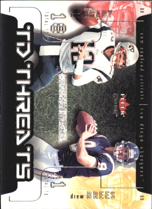 2002 Fleer Genuine TD Threats #13 Tom Brady/Drew Brees