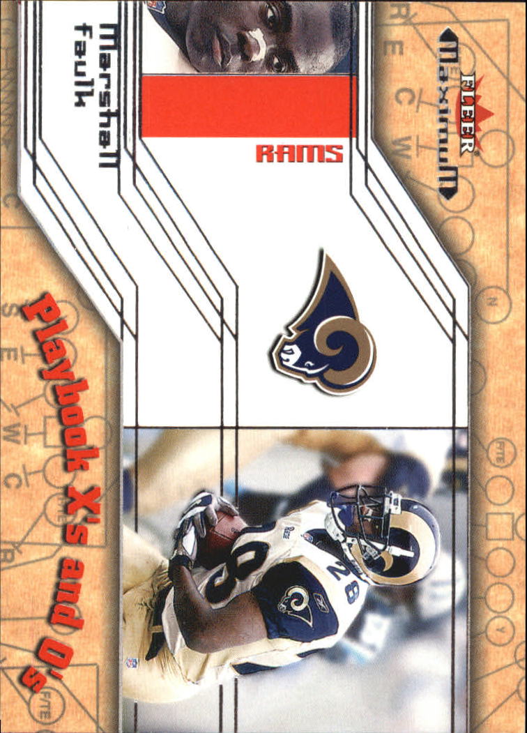 2002 Fleer Maximum Playbook X's and O's #17 Marshall Faulk