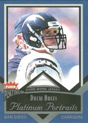 2002 Fleer Platinum Portraits Memorabilia #PPDB Drew Brees