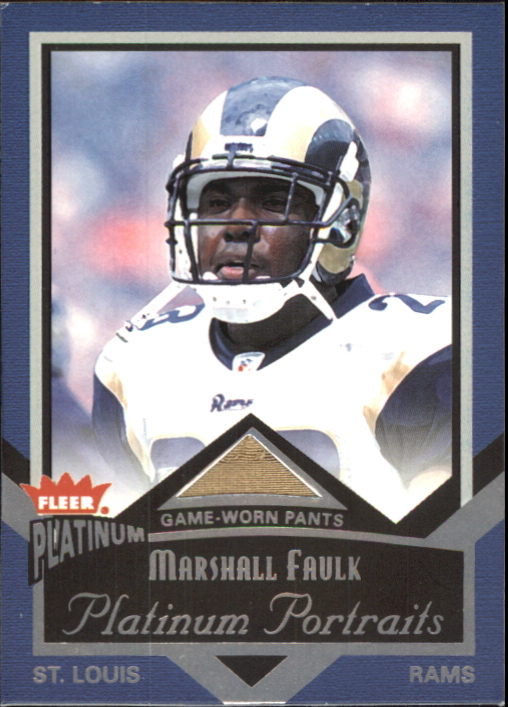 2002 Fleer Platinum Portraits Memorabilia #PPMF Marshall Faulk Pants