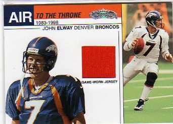 2002 Fleer Showcase Air to the Throne Jerseys #5 John Elway