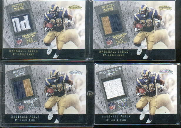 2002 Fleer Showcase Football's Best Memorabilia #FB16 Marshall Faulk