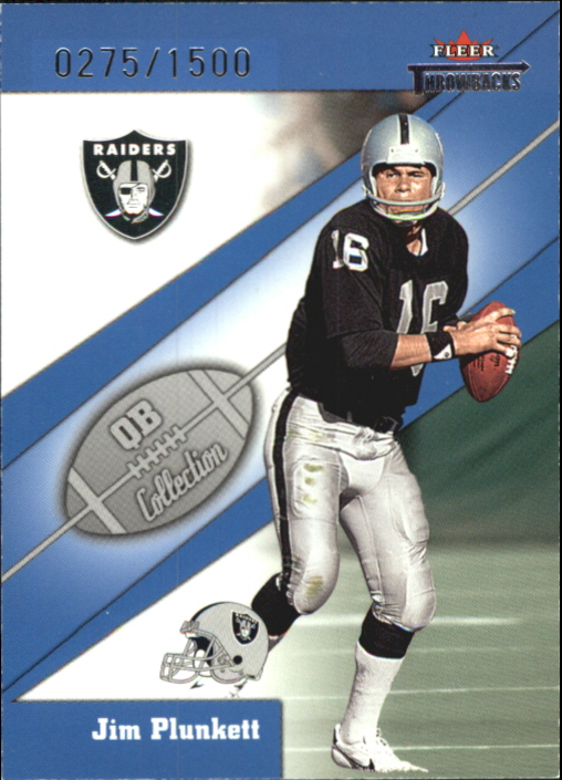 2002 Fleer Throwbacks QB Collection #3 Jim Plunkett