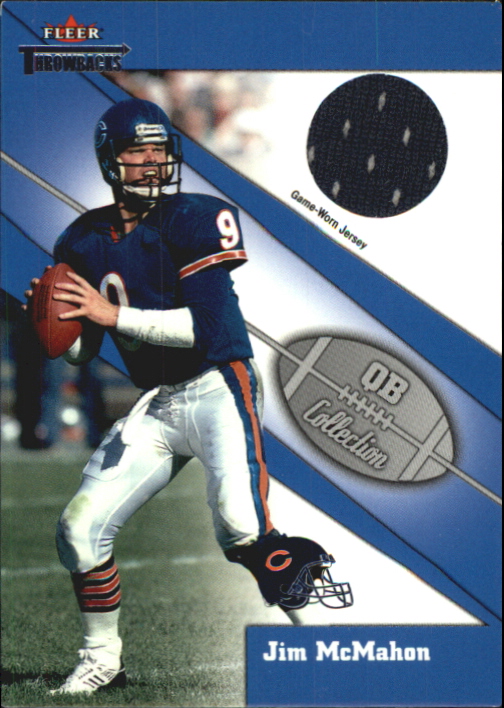 2002 Fleer Throwbacks QB Collection Memorabilia #10 Jim McMahon