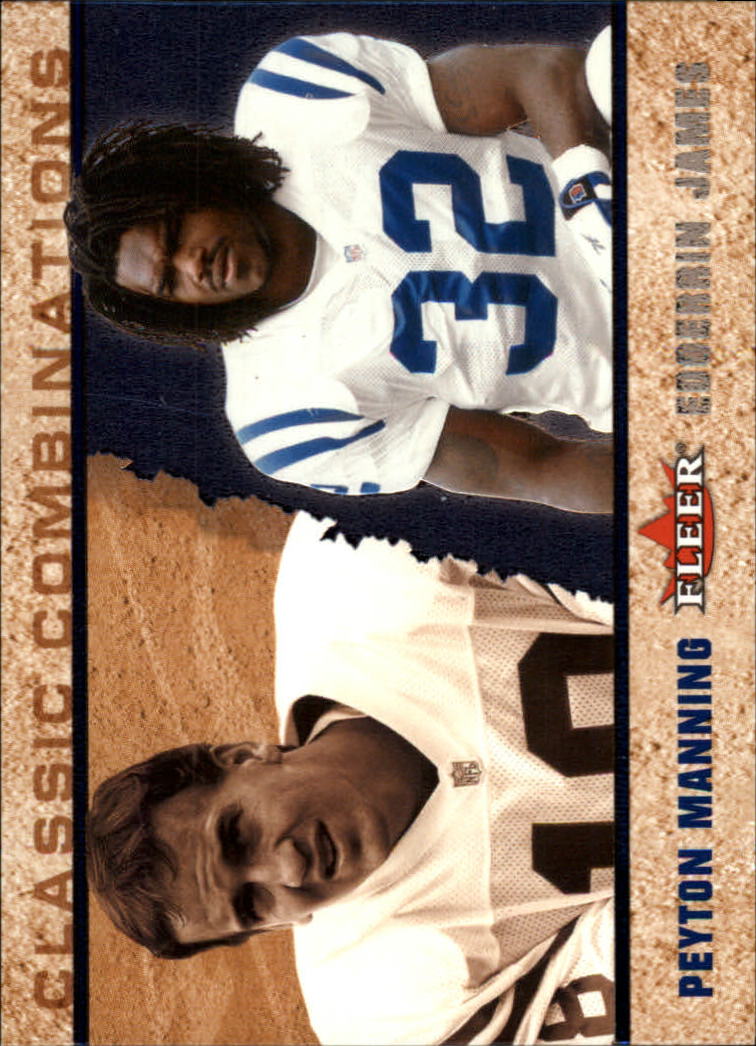 2002 Fleer Tradition Classic Combinations Hobby #5 Peyton Manning/Edgerrin James