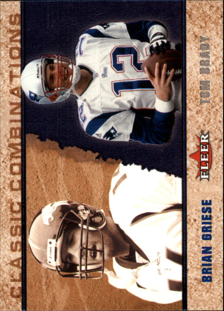2002 Fleer Tradition Classic Combinations Hobby #7 Brian Griese/Tom Brady