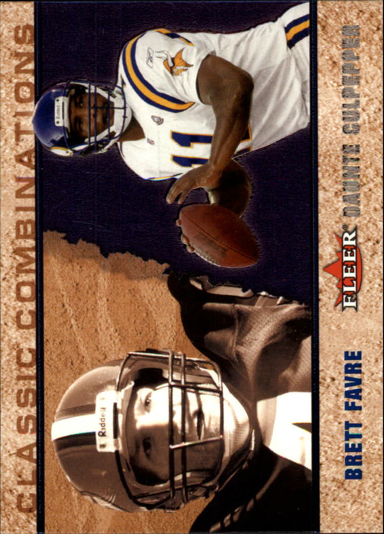 2002 Fleer Tradition Classic Combinations Hobby #15 Brett Favre/Daunte Culpepper