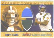 2002 Fleer Tradition Classic Combinations Memorabilia Duals #10 Brett Favre/Daunte Culpepper