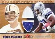 2002 Fleer Tradition Classic Combinations Memorabilia Duals #19 Roger Staubach/Emmitt Smith
