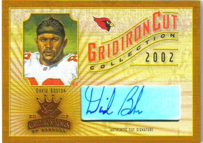 2002 Gridiron Kings Gridiron Cut Collection #GC25 David Boston AU/266