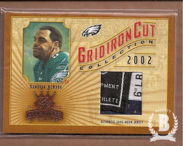 2002 Gridiron Kings Gridiron Cut Collection #GC49 Donovan McNabb JSY/400