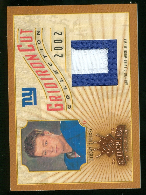 2002 Gridiron Kings Gridiron Cut Collection #GC110 Jeremy Shockey JSY/400