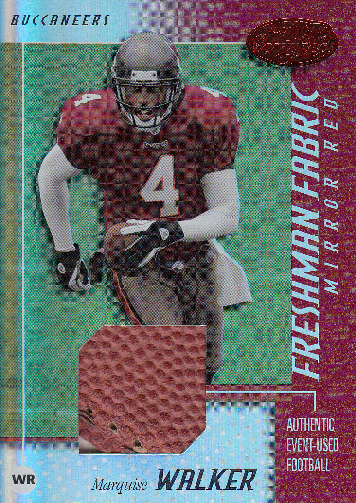 2002 Leaf Certified Mirror Red Materials #130 Marquise Walker